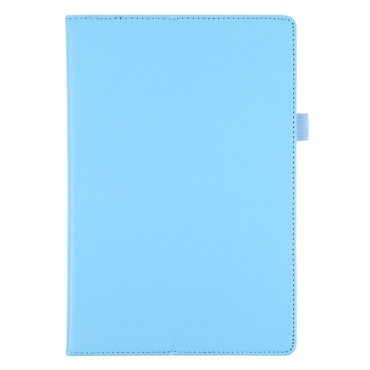 For Samsung Galaxy Tab A8 10.5 2021 Litchi Texture Solid Color Leather Tablet Case(Sky Blue) by bashfashion