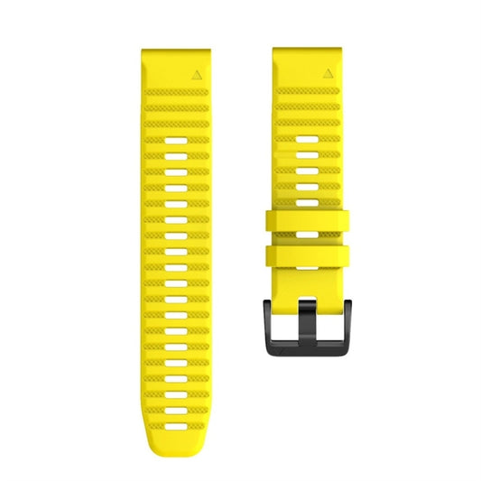 For Garmin Fenix 7X Silicone Watch Band(Yellow) by bashfashion