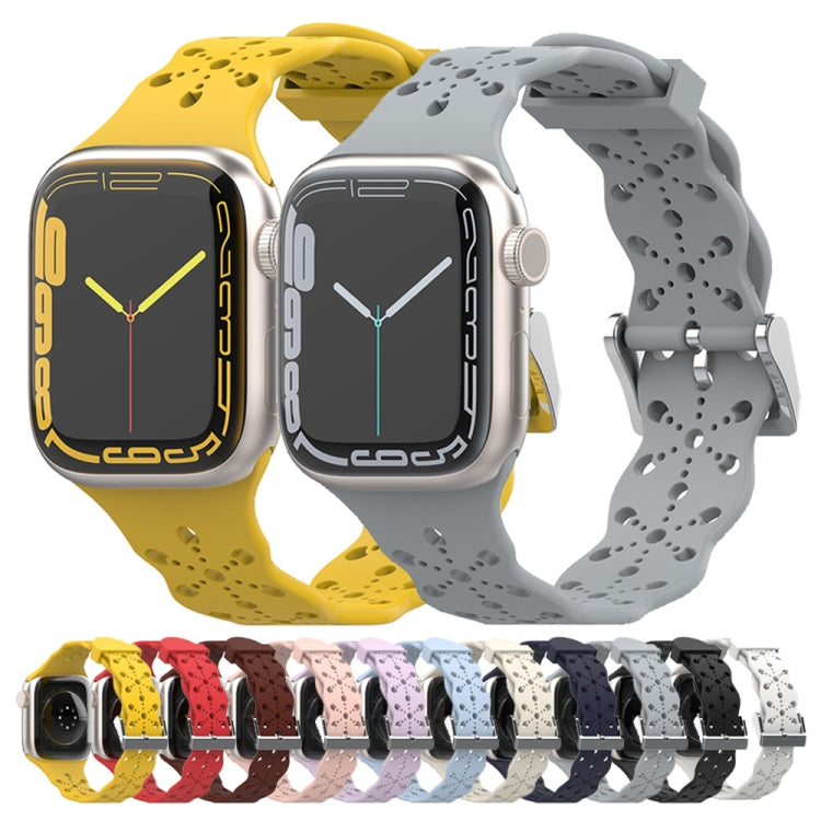 Lace Silicone Watch Band For Apple Watch Ultra 49mm&Watch Ultra 2 49mm / Series 9&8&7 45mm / SE 3&SE 2&6&SE&5&4 44mm / 3&2&1 42mm(Lilac) by bashfashion