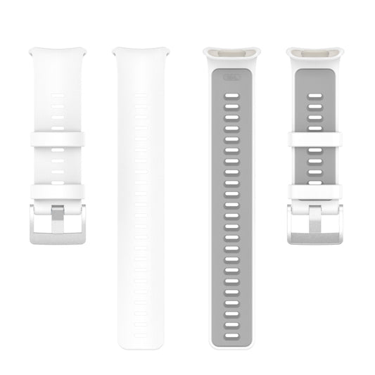 For Polar Vantage V2 Two-color Silicone Watch Band(White Grey) by bashfashion