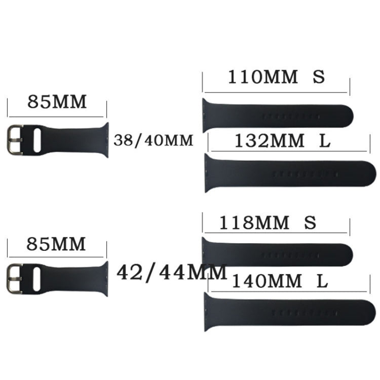 Silicone Watch Band, Size: L 132mm For Apple Watch Series 9&8&7 41mm / SE 3&SE 2&6&SE&5&4 40mm / 3&2&1 38mm(Red) by bashfashion