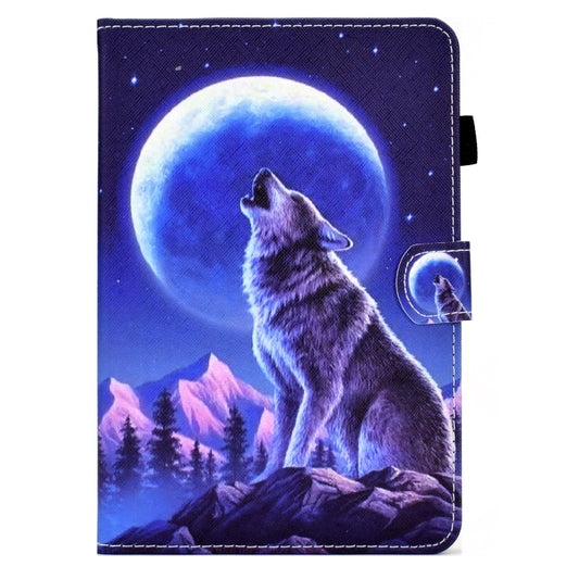 For Samsung Galaxy Tab A 8.0 T350 Sewing Pen Slot Leather Tablet Case(Night Wolf) by bashfashion