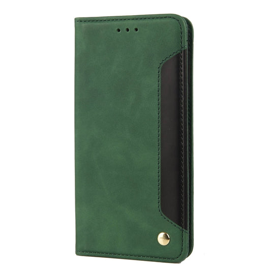 For Samsung Galaxy A23 5G Skin Feel Splicing Leather Phone Case(Green) by bashfashion