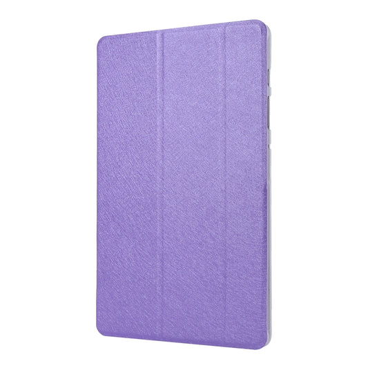 For Samsung Galaxy Tab S8+ / Tab S7+ Silk Texture Flip Leather Tablet Case(Light Purple) by bashfashion