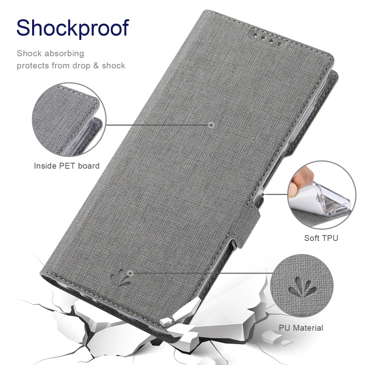 For Motorola Moto Edge X30 ViLi K Series Magnetic Buckle Leather Phone Case(Grey) by ViLi