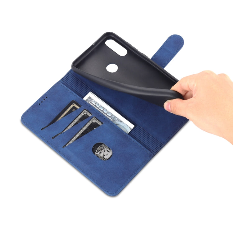 For Huawei Enjoy 20e AZNS Skin Feel Calf Texture Horizontal Flip Leather Phone Case(Blue) by AZNS