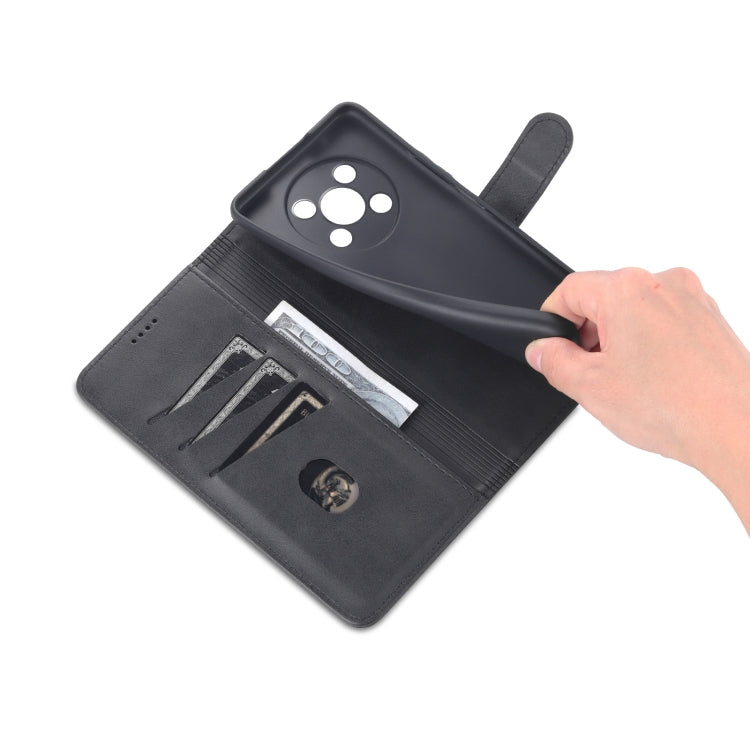 For Honor X30 AZNS Skin Feel Calf Texture Horizontal Flip Leather Phone Case(Black) by AZNS