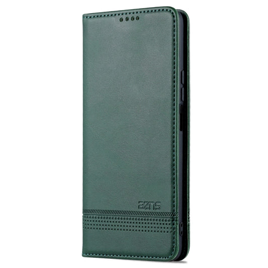 For Honor X30 AZNS Magnetic Calf Texture Leather Phone Case(Dark Green) by AZNS