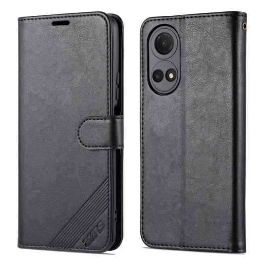 For Honor Play 30 Plus AZNS Sheepskin Texture Flip Leather Phone Case(Black) by AZNS