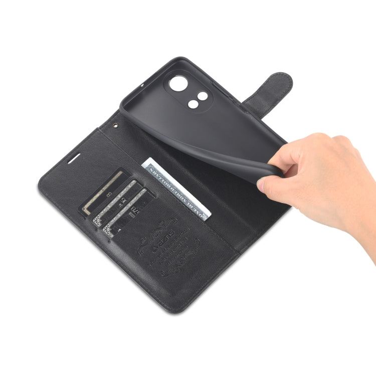 For Honor Play 30 Plus AZNS Sheepskin Texture Flip Leather Phone Case(Black) by AZNS