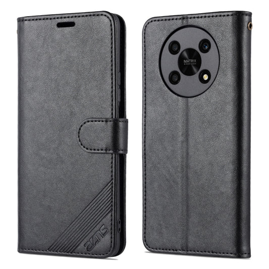 For Honor X30 AZNS Sheepskin Texture Flip Leather Phone Case(Black) by AZNS