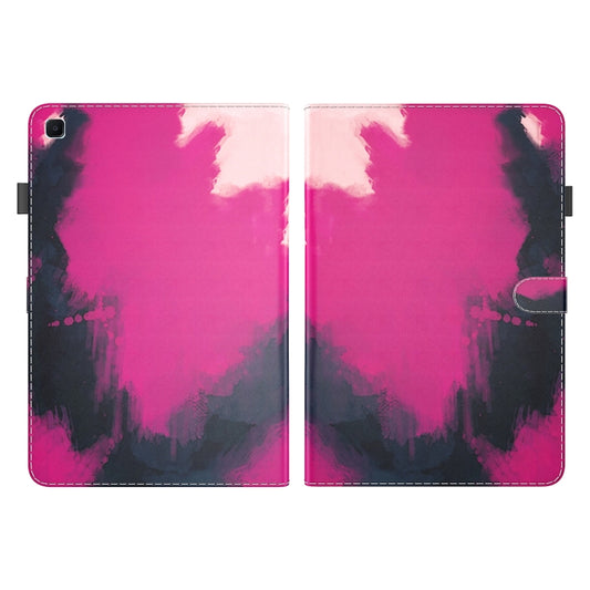 For Samsung Galaxy Tab S5e/T720/T725 Watercolor Pattern Flip Leather Tablet Case(Berry Color) by bashfashion