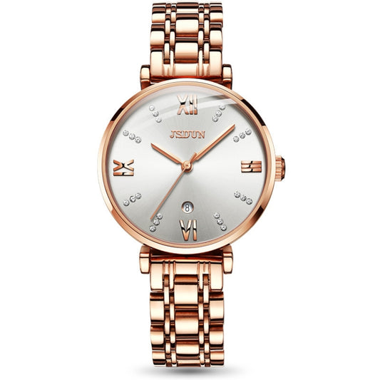 JIN SHI DUN 6533 Women Fashion Waterproof Ultra-thin Quartz Watch(White) by JIN SHI DUN