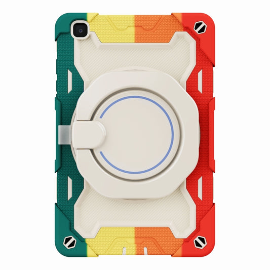 For Samsung Galaxy Tab A 8.0 2019 SM-T290 Armor Contrast Color Silicone + PC Tablet Case(Colorful Red) by bashfashion