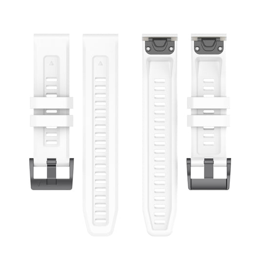 For Garmin Fenix 7 Quick Release Silicone Watch Band(White) by bashfashion