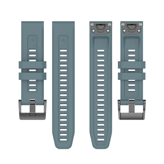 For Garmin Fenix 7X Quick Release Silicone Watch Band(Navy Blue) by bashfashion