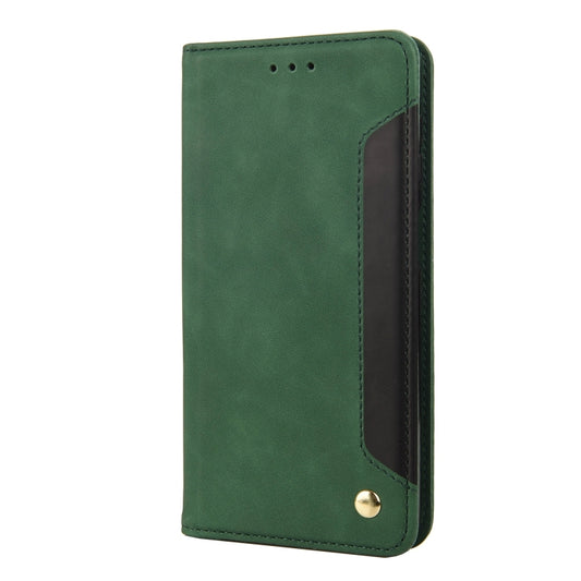 For Motorola Moto G22 Skin Feel Splicing Leather Phone Case(Green) by bashfashion
