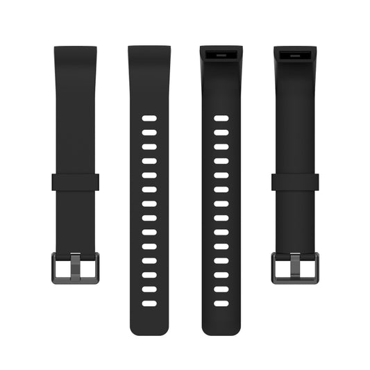 For Realme Band RMA199 Solid Color Silicone Watch Band(Black) by bashfashion