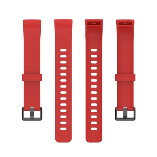 For Realme Band RMA199 Solid Color Silicone Watch Band(Red) by bashfashion