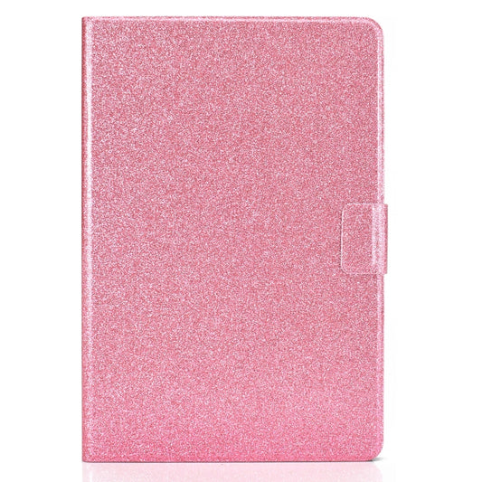 For Samsung Galaxy Tab S8 / S7 Varnish Glitter Powder Smart Leather Tablet Case(Pink) by bashfashion
