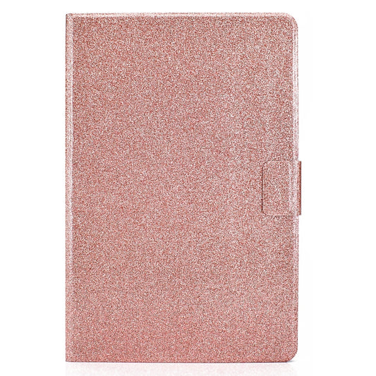 For Samsung Galaxy Tab S8 / S7 Varnish Glitter Powder Smart Leather Tablet Case(Rose Gold) by bashfashion