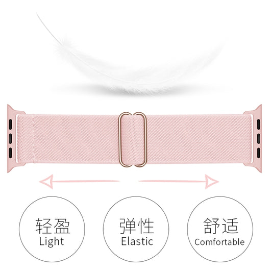 Polyester Nylon Watch Band For Apple Watch Ultra 49mm&Watch Ultra 2 49mm / Series 9&8&7 45mm / SE 3&SE 2&6&SE&5&4 44mm / 3&2&1 42mm(Pink Sand) by bashfashion