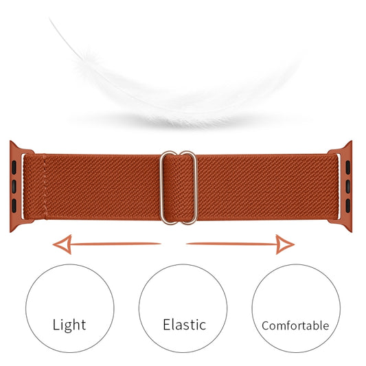Polyester Nylon Watch Band For Apple Watch Ultra 49mm&Watch Ultra 2 49mm / Series 9&8&7 45mm / SE 3&SE 2&6&SE&5&4 44mm / 3&2&1 42mm(Orange Red) by bashfashion