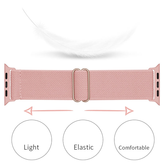 Polyester Nylon Watch Band For Apple Watch Ultra 49mm&Watch Ultra 2 49mm / Series 9&8&7 45mm / SE 3&SE 2&6&SE&5&4 44mm / 3&2&1 42mm(Incarnadine Pink) by bashfashion