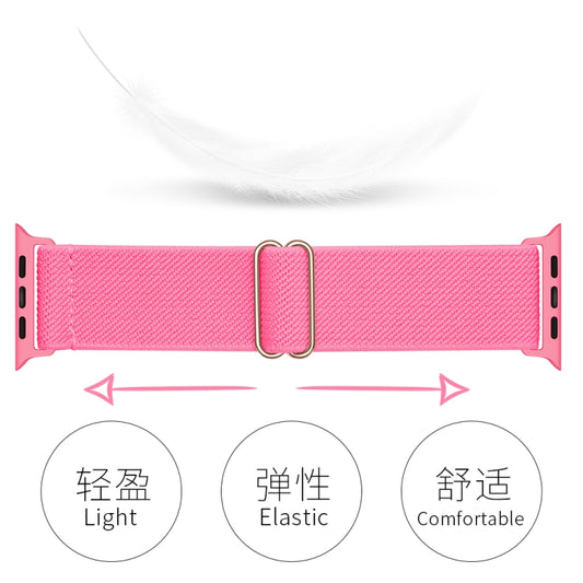 Polyester Nylon Watch Band For Apple Watch Ultra 49mm&Watch Ultra 2 49mm / Series 9&8&7 45mm / SE 3&SE 2&6&SE&5&4 44mm / 3&2&1 42mm(Peach Red) by bashfashion