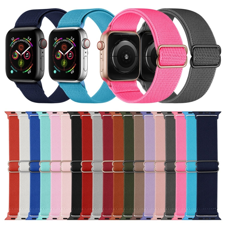 Polyester Nylon Watch Band For Apple Watch Ultra 49mm&Watch Ultra 2 49mm / Series 9&8&7 45mm / SE 3&SE 2&6&SE&5&4 44mm / 3&2&1 42mm(White) by bashfashion