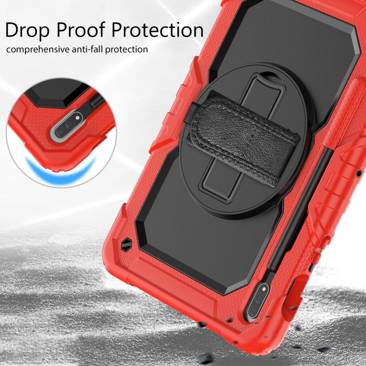 For Samsung Galaxy Tab S8 11 inch SM-X700 Silicone + PC Tablet Case(Red+Black) by bashfashion