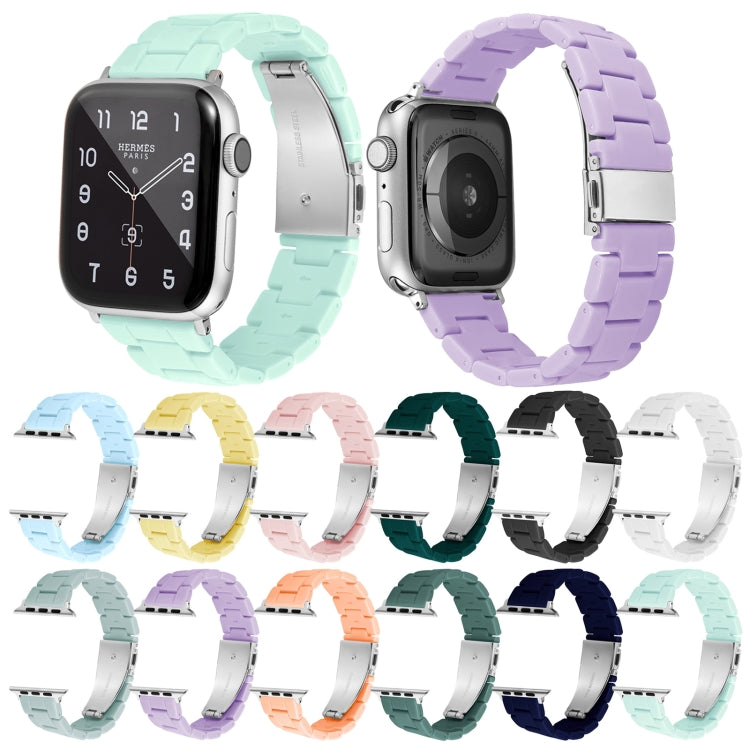 Candy Color Three-Bead Watch Band For Apple Watch Series 9&8&7 41mm / SE 3&SE 2&6&SE&5&4 40mm / 3&2&1 38mm(Purple) by bashfashion