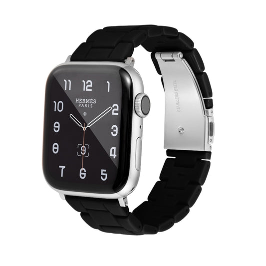 Candy Color Three-Bead Watch Band For Apple Watch Ultra 49mm&Watch Ultra 2 49mm / Series 9&8&7 45mm / SE 3&SE 2&6&SE&5&4 44mm / 3&2&1 42mm(Black) by bashfashion