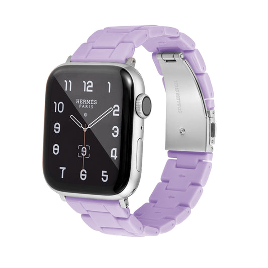 Candy Color Three-Bead Watch Band For Apple Watch Ultra 49mm&Watch Ultra 2 49mm / Series 9&8&7 45mm / SE 3&SE 2&6&SE&5&4 44mm / 3&2&1 42mm(Purple) by bashfashion
