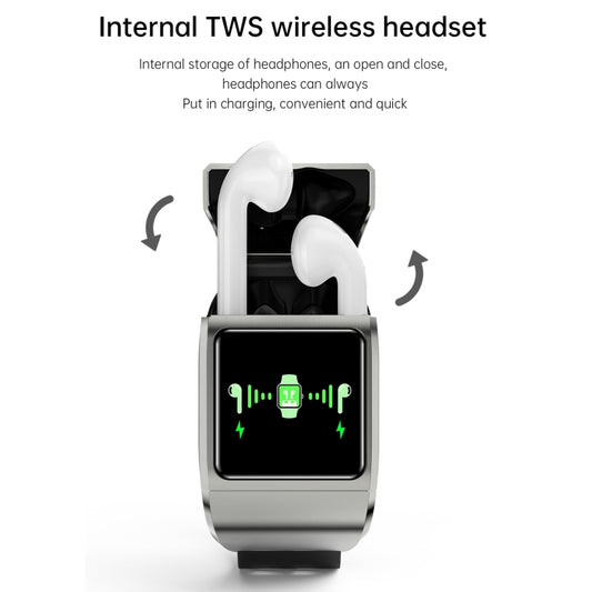 G36pro 1.3 inch IPS Screen Earphone Smart Watch,Support Blood Pressure Measurement / Sleep Monitoring(Black) by bashfashion