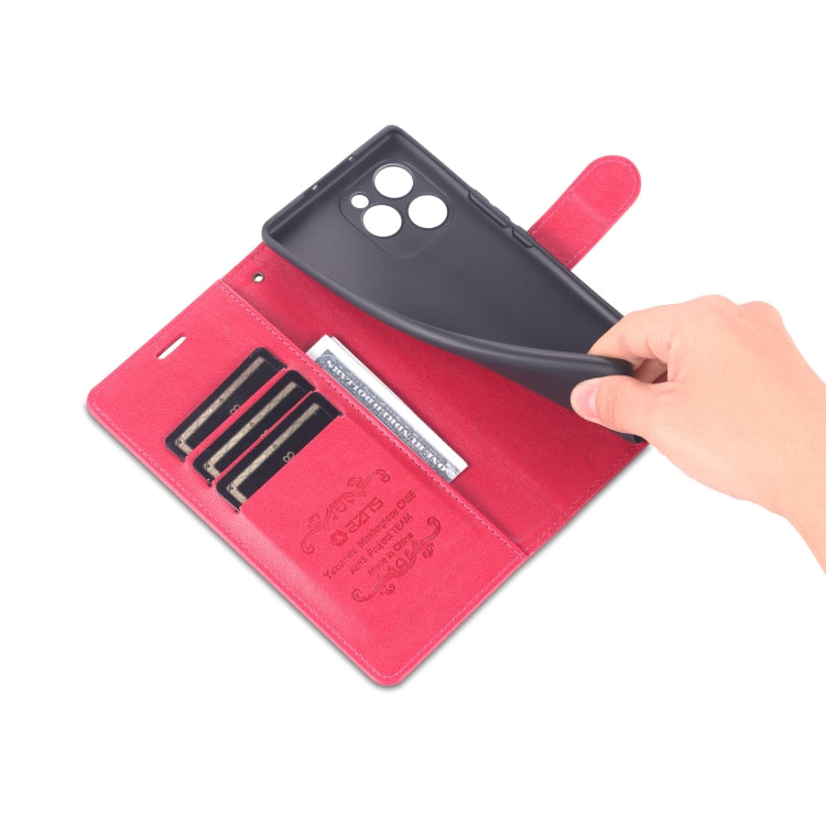 For Honor 60 SE AZNS Sheepskin Texture Flip Leather Phone Case(Red) by AZNS