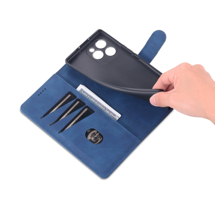 For Honor 60 SE AZNS Skin Feel Calf Texture Horizontal Flip Leather Phone Case(Blue) by AZNS