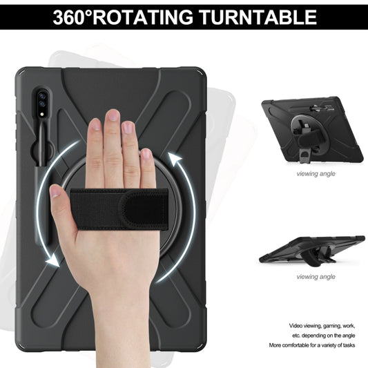 For Samsung Galaxy Tab S8 Ultra Silicone + PC Tablet Case(Black) by bashfashion