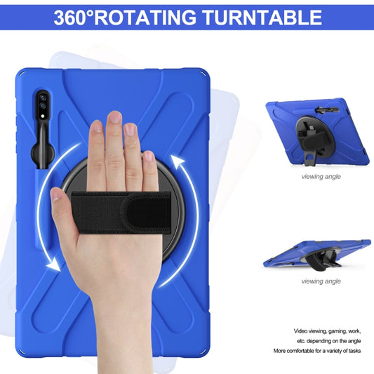 For Samsung Galaxy Tab S8 Ultra Silicone + PC Tablet Case(Blue) by bashfashion