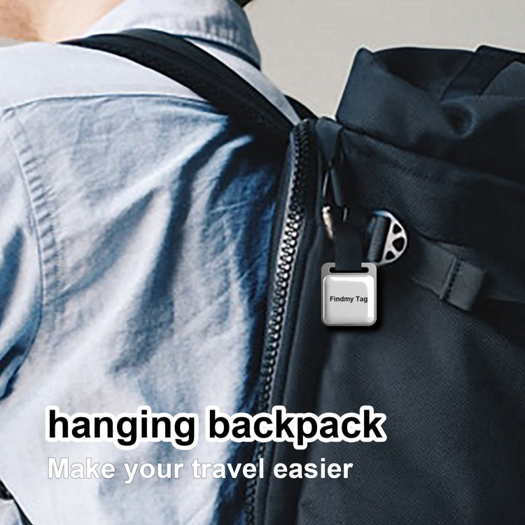 Findmy Tag Square Smart Bluetooth Anti- lost Alarm Locator Tracker(Black) by bashfashion