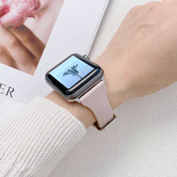 Small Waist Silicone Watch Band For Apple Watch Ultra 49mm&Watch Ultra 2 49mm / Series 9&8&7 45mm / SE 3&SE 2&6&SE&5&4 44mm / 3&2&1 42mm(A) by bashfashion