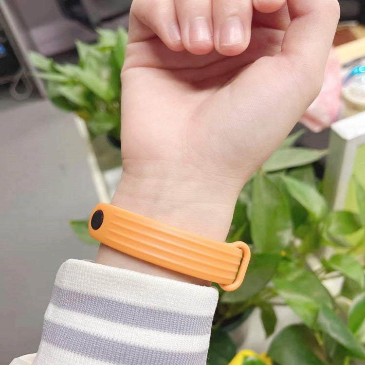 For Xiaomi Mi Band 6 / 5 Willow Texture Silicone Watch Band(Dark Orange) by bashfashion