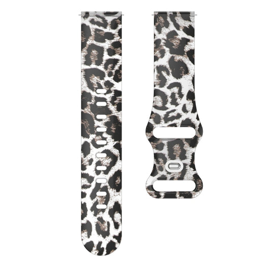For Samsung Galaxy Watch Active Printing Butterfly Buckle Silicone Watch Band(Leopard) by bashfashion