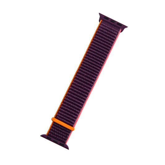 For Apple Watch Series 7 41mm / 6 & SE & 5 & 4 40mm / 3 & 2 & 1 38mm Mutural Nylon Watch Band(Plum Color) by bashfashion
