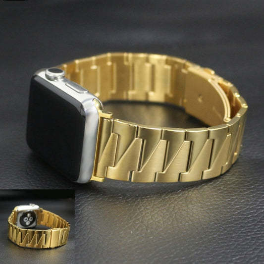 Aluminum Alloy Gear Matte Watch Band For Apple Watch Ultra 49mm&Watch Ultra 2 49mm / Series 9&8&7 45mm / SE 3&SE 2&6&SE&5&4 44mm / 3&2&1 42mm(Gold)