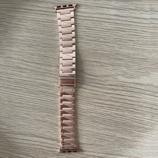 Aluminum Alloy Gear Matte Watch Band For Apple Watch Ultra 49mm&Watch Ultra 2 49mm / Series 9&8&7 45mm / SE 3&SE 2&6&SE&5&4 44mm / 3&2&1 42mm(Rose Gold)