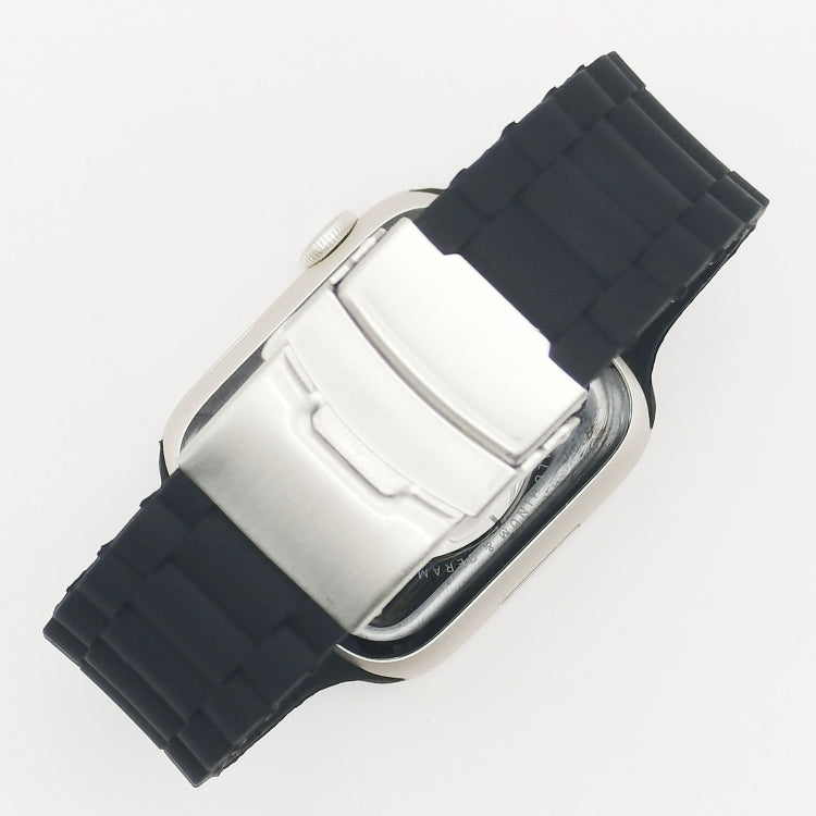 Three Beads Watch Band For Apple Watch Series 9&8&7 41mm / SE 3&SE 2&6&SE&5&4 40mm / 3&2&1 38mm(White) by bashfashion