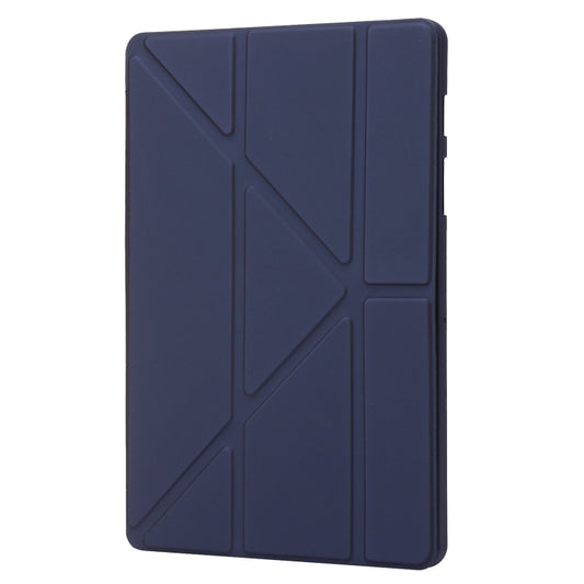 For Samsung Galaxy Tab S8+ / S7+ Deformation Silicone Leather Tablet Case(Dark Blue) by bashfashion