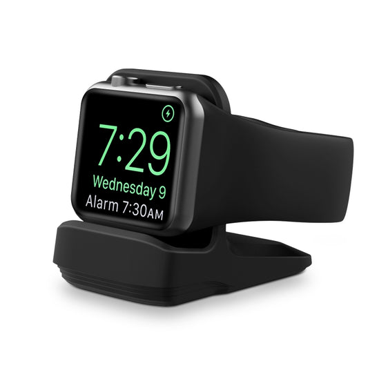 Silicone Charging Holder for Apple Watch(Black) by bashfashion