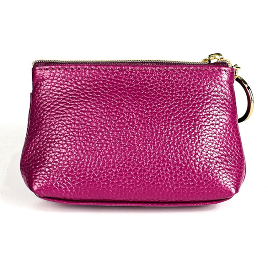 2017 Litchi Texture Genuine Leather Hand Held Small Wallet for Ladies(Purple) by bashfashion